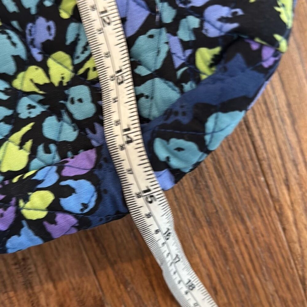 Vera Bradley blue green floral quilted backpack - Picture 3 of 8